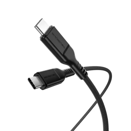 صورة                                     كبل "ثاندر برو" من النوع USB-C إلى USB-C بطول 1.8 متر باللون الأسود، بقوة 5.0 أمبير و140 واط.