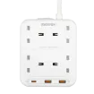 صورة MOMAX ONEPLUG 4 OUTLET POWER STRIP WITH USB - WHITE
