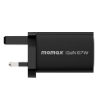 صورة MOMAX ONEPLUG 67W 3 PORT GAN WALL CHARGER - BLACK