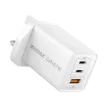 صورة MOMAX ONEPLUG 67W 3 PORT GAN WALL CHARGER - WHITE