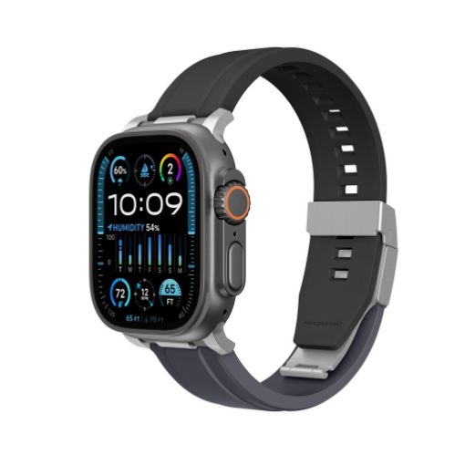 صورة شريط Amazing Thing Titan Chrono لـ Apple Watch 46/49mm – باللون الرمادي الأسود