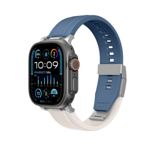 صورة شريط Amazing Thing Titan Chrono لـ Apple Watch 46/49mm – باللون الأزرق الرمادي