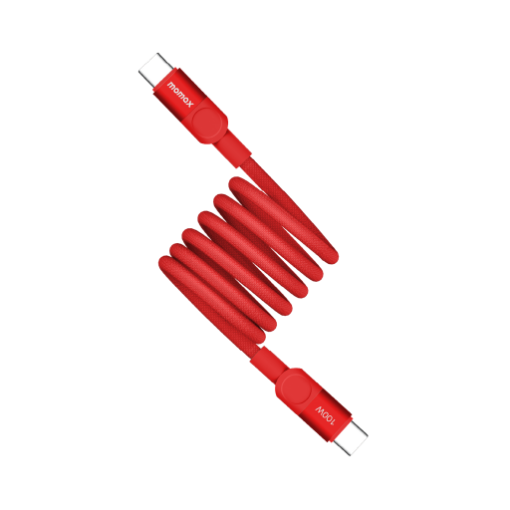 صورة كابل مغناطيسي Mag.Link بقدرة 100 واط من USB-C إلى USB-C بطول 1 متر (أحمر)