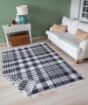 صورة Koza Home Duo White Black Double Sided Washable Woven Rug 22991A 80 x 300