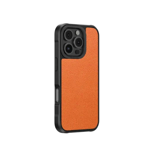 صورة  AMAZINGTHING Glamour لهاتف iPhone 16 Pro Max باللون البرتقالي يجمع بين الحماية العالية والتصميم
