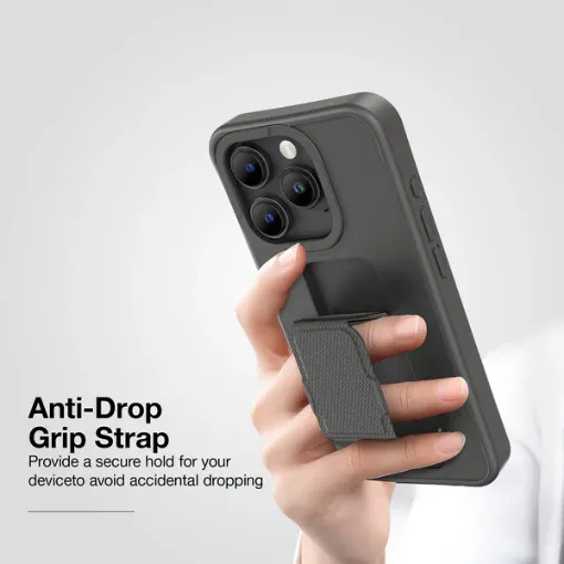 صورة كفر AT Matte Pro بمغناطيس MagSafe – iPhone 15 Pro (6.1 إنش) – أسود – إصدار 2023