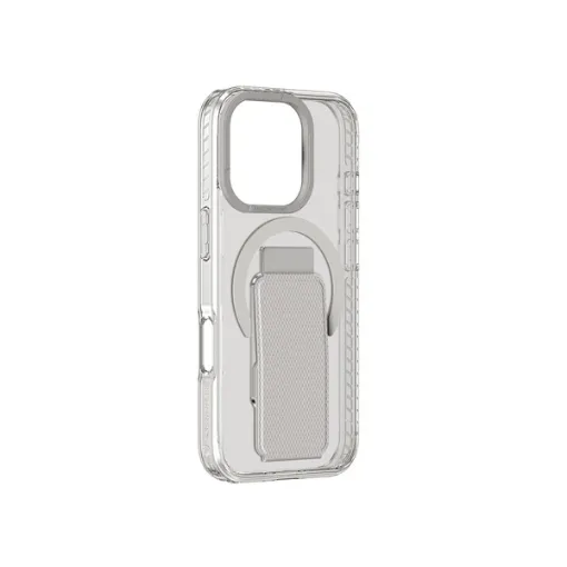 صورة غطاء AT TITAN PRO HOLDER MagSafe المقاوم للصدمات لهاتف iPhone 16 Pro Max بحجم 69 – رمادي