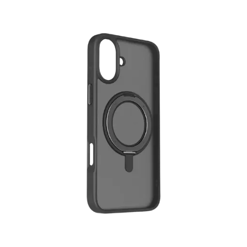 صورة غطاء MOMAX Roller المغناطيسي لهاتف iPhone 16 Plus (6.7 بوصة) – غطاء أسود