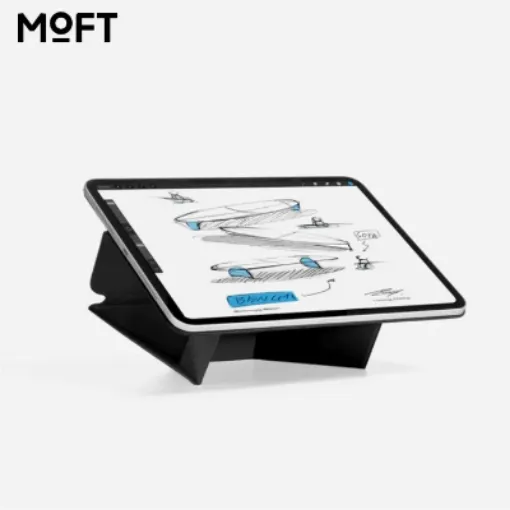 صورة غطاء MOFT Dynamic Folio لجهاز iPad Pro مقاس 11 بوصة (الجيل الأول إلى الجيل الرابع) / iPad Air4 و5 مقاس 10.9 بوصة / iPad Air6 مقاس 11 بوصة - أسود نفاث
