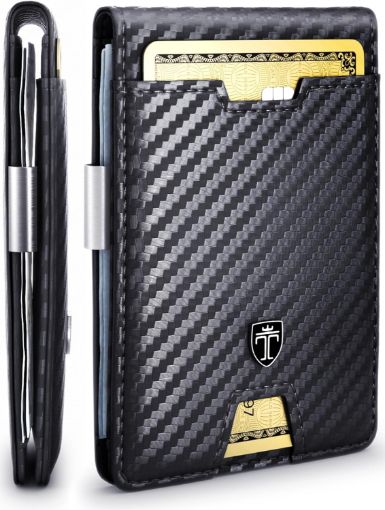 صورة TRAVANDO Austin Men’s Slim RFID-Blocking Wallet with Money Clip & Gift Box