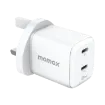 صورة شاحن Momax 1-Charge 45W 2-Port GaN (أبيض)