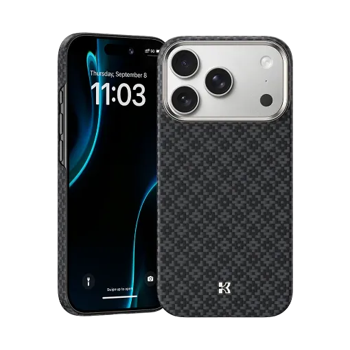 صورة غطاء Benks ArmorAir ArmorGrid مع Kevlar® لآيفون 17 برو ماكس – أسود